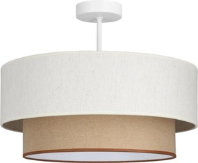 Przysufitowy żyrandol NATIA 1xE27/60W/230V, śr. 45 cm, biały/brązowy