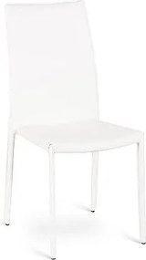 Kitty - białe krzesło ze sztucznej skóry, 4 szt.