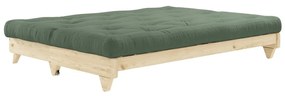 Sofa rozkładana z zielonym pokryciem Karup Design Fresh Natural/Olive Green