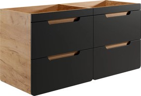 Szafka pod umywalkę podwieszana naturalny i antracytowy - 120 cm - ARUBA