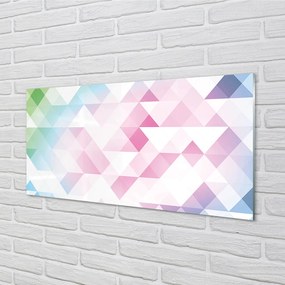 Panel szklany do Kuchni Tęczowy Wzór Diamentów