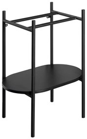 Czarny metalowy stelaż pod umywalkę 40x82 cm Puno – Sapho