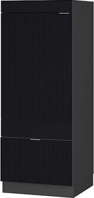 Szafka do mikrofalówki czarne paski 60x58.1x153.6 fame-line