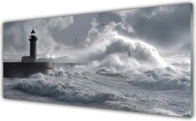 Szkło do Kuchni na Ścianę Klasyczna Latarnia Morska