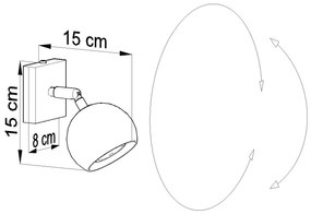 Regulowany kinkiet LED E747-Oculars - biały