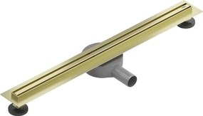 Mexen Flat 360° Slim odpływ liniowy obrotowy 60 cm, złoty szczotkowany - 1A41060