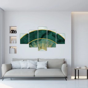 Obraz - Kształty ze złotą teksturą (125x70 cm)