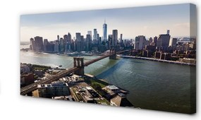 Duży obraz na płótnie Architektura Miasta: Most i Wieżowce