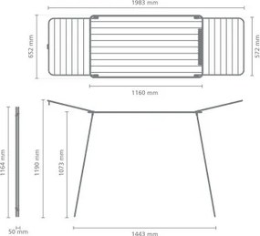 Biała suszarka na pranie 22 m HangOn Too – Brabantia
