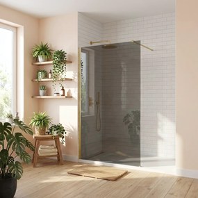 Kabina prysznicowa Walk-In Rea Flexi Grey / Brush Gold 100