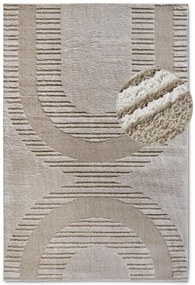 Dywan nowoczesny 3D Elle Collection Gallery Geometryczny beżowy 160 cm x 235 cm