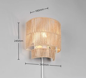 Kinkiet na USB w naturalnym kolorze Satna – Reality