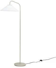 Kremowa lampa stojąca ze szklanym kloszem (wysokość 158 cm) Solid – Hübsch