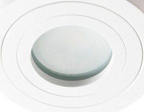 Nowoczesny okrągły reflektor łazienkowy biały - Capa