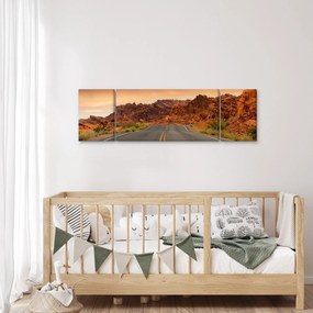 Obraz drogi i skał (170x50 cm)
