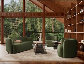 Szary szklany okrągły stolik ø 80 cm Samos – Actona