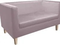 Sofa Monaco : Kolor nogi - Drewno, Kolor tkaniny - VELVET - MG55, Typ tkaniny - Velvet, Wysokość nogi - 20 cm