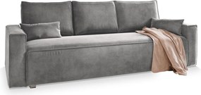 Masseno Sofa ALATRI z funkcją spania i pojemnikiem na pościel, Rozkładana sofa - Jasnoszary, MONOLITH 84