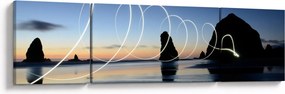 Obraz - plaża o zachodzie słońca (170x50 cm)
