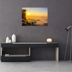Obraz doliny w porannej mgle (70x50 cm)