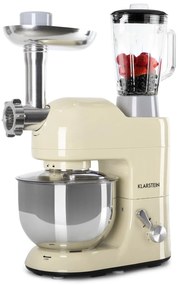Klarstein Lucia 1800W 5L Robot Kuchenny z Maszynką do Mięsa Kremowy