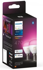 Inteligentne żarówki z gwintem E14, 5 W zestaw 2 szt. White and color ambiance – Philips Hue