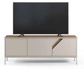 Kremowo-naturalna komoda w dekorze dębu 150x55x35 cm Lilou – Marckeric