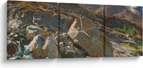 Obraz - John Singer Sargent, Simplon Pass, reprodukcje (z zegarem) (90x30 cm)