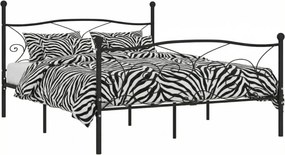 Czarne metalowe łóżko małżeńskie 180x200 cm W5-Z46
