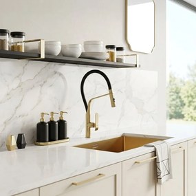 Bateria kuchenna Rea Castor Złota Szczotkowana