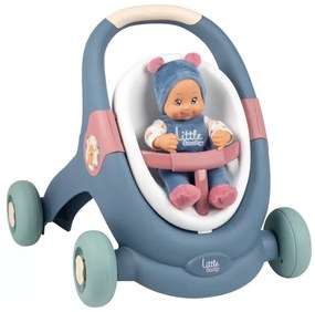 Smoby little chodzik pchacz 3w1 wózek dla dzieci + lalka bobas