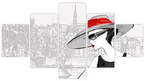 Obraz  - Dama w mieście (125x70 cm)