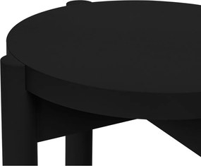 Czarny stołek z litego drewna bukowego Hopp – noo.ma