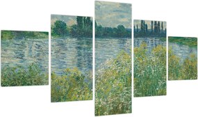 Obraz - Claude Monet, Banks of the Seine, reprodukcje (125x70 cm)