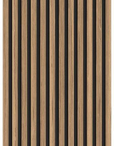Mexen Lam-B lamele ścienne 275 x 30 cm, płyta HDF 4 mm, fornir techniczny, Orzech Jasny - S100-275307-3015-017