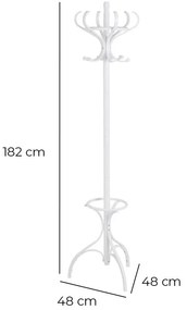 Biały wieszak z litego drewna topolowego Thonet – Casa Selección