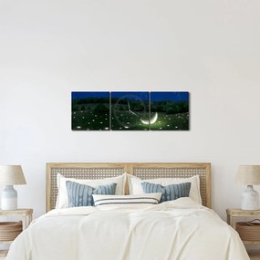 Obraz - Spadające niebo (z zegarem) (90x30 cm)
