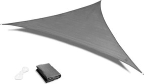 Trójkątny żagiel przeciwsłoneczny tarasowy 192G - 5x5x5 m, szary