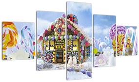 Obraz - Chatka z piernika (125x70 cm)