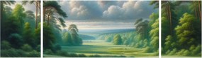 Obraz - Zielony krajobraz (170x50 cm)