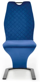 Krzesło tapicerowane K442 VELVET granatowe HALMAR