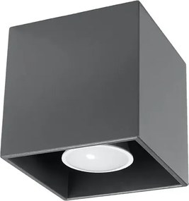 Kwadratowy plafon kostka antracyt - 3X EX537 Z6-R18