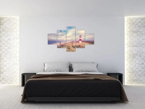 Obraz - Czerwona latarnia morska (125x70 cm)