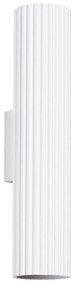 Kinkiet KARBON 30 biały ryflowany SOLLUX  LIGHTING