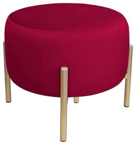 Pufa WILFRED MG VELVET bordowa/złota ATOS