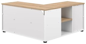 Biała szafka pod TV w dekorze dębu 90x45 cm Angle – TemaHome