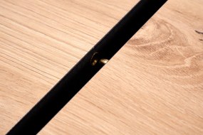 Stół do jadalni rozkładany płyta dąb artisan/czarny 120-158/77/77 cm WILSON