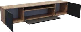 Szafka RTV wisząca MIVO 200 cm do Salonu pod Telewizor - Dąb artisan