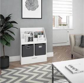 Regał na książki biały 72x31.2x96.2 luigi