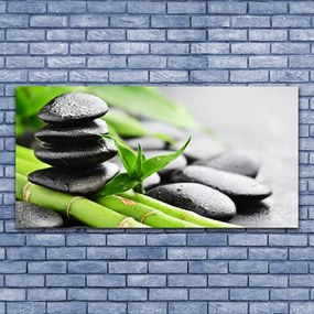 Obraz canvas na ścianę Świeżość Bambusa i Kamieni